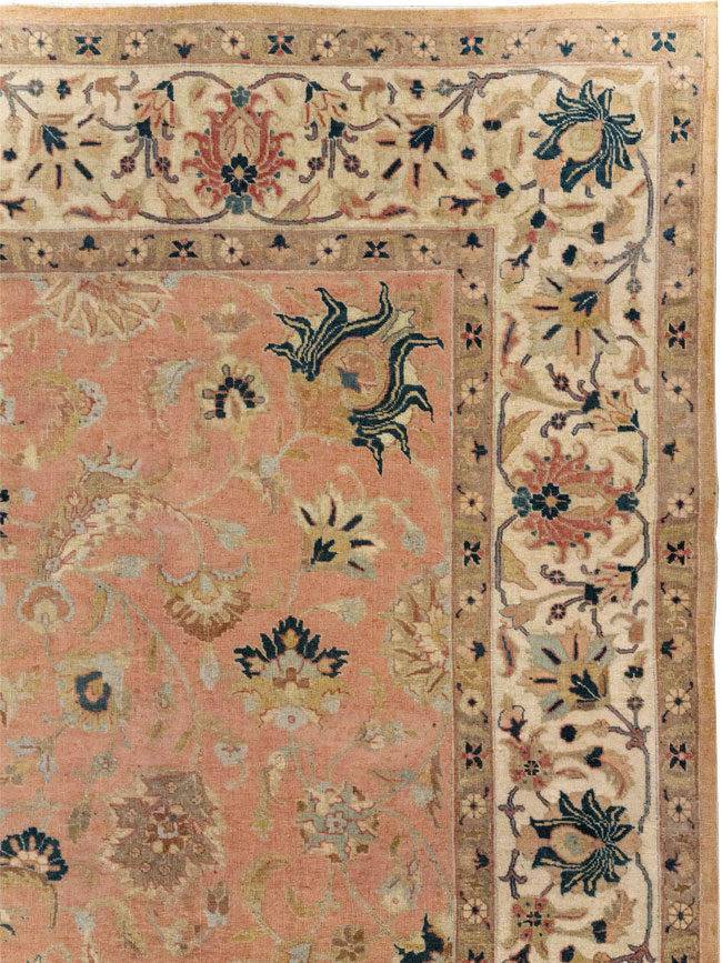Vintage Persian Tabriz Small Room Size Carpet, No.18184 - Gsblank