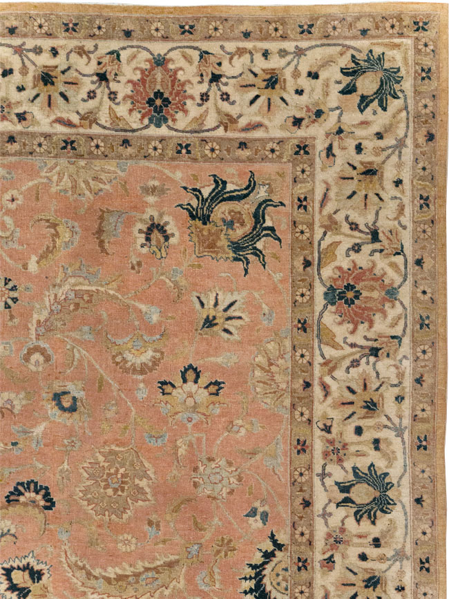 Vintage Persian Tabriz Small Room Size Carpet, No.18184 - Gsblank