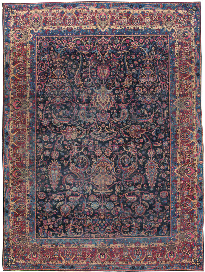 Antique Persian Lavar Kerman Carpet, No.18202 - Gsblank
