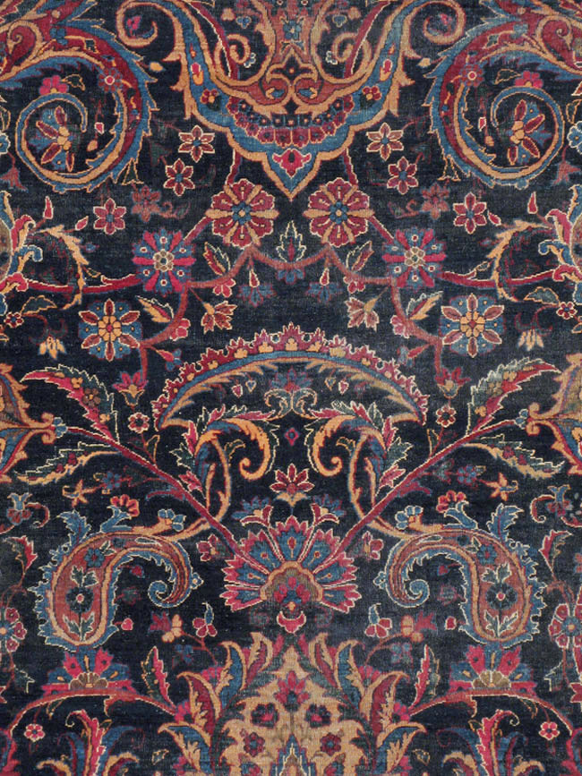 Antique Persian Lavar Kerman Carpet, No.18202 - Gsblank