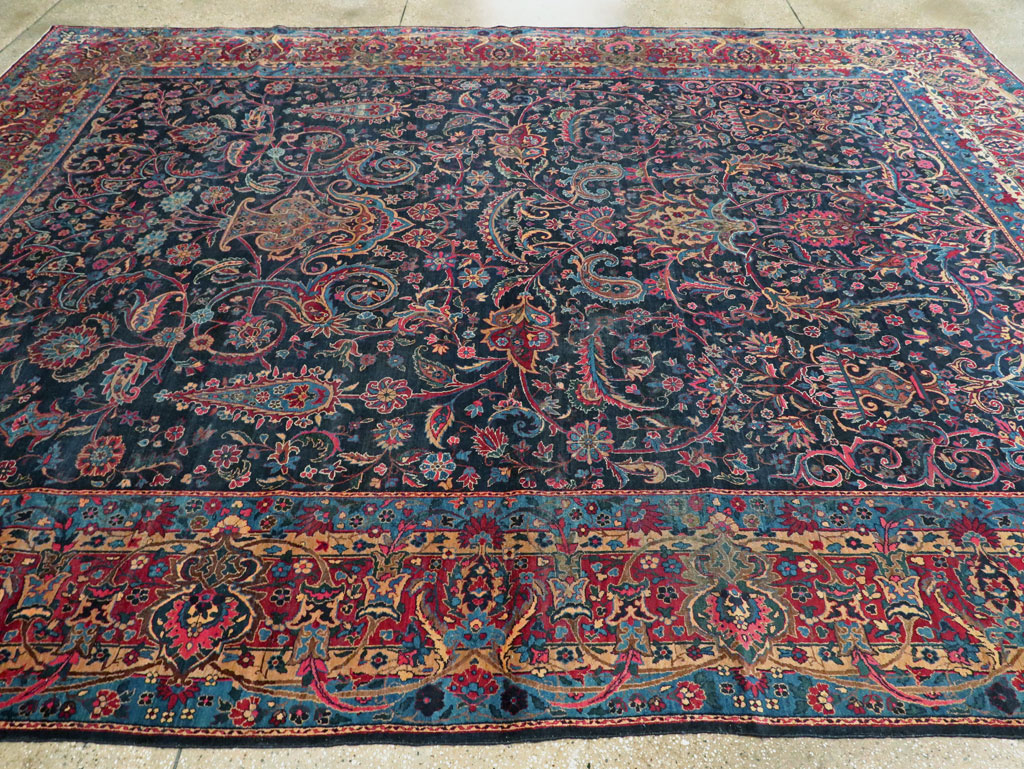 Antique Persian Lavar Kerman Carpet, No.18202 - Gsblank