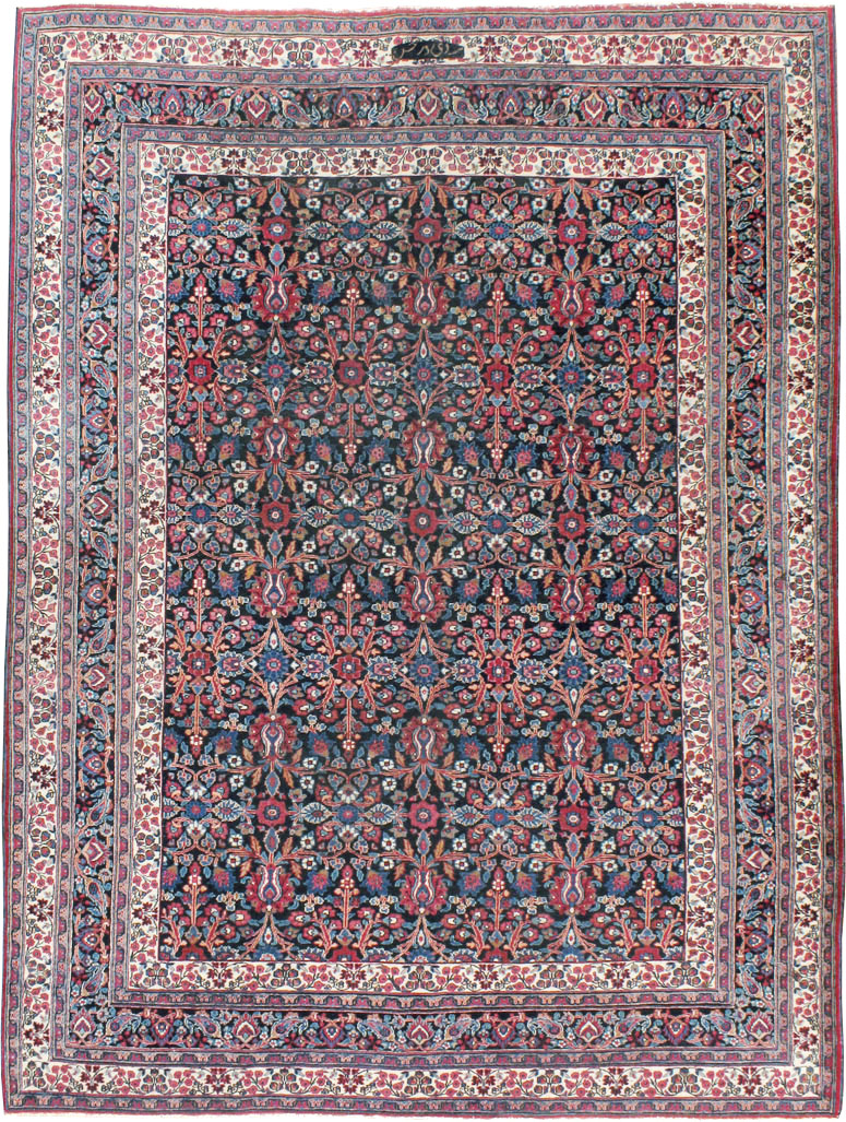 Vintage Persian Mashad Carpet, No.18203 - Gsblank