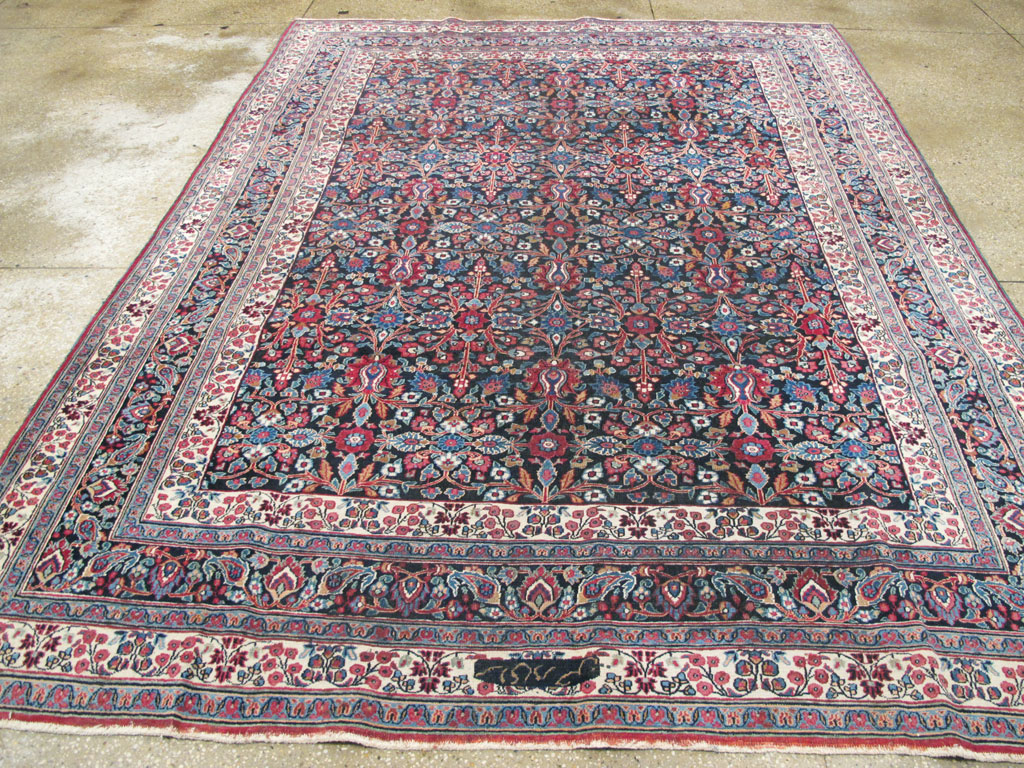 Vintage Persian Mashad Carpet, No.18203 - Gsblank