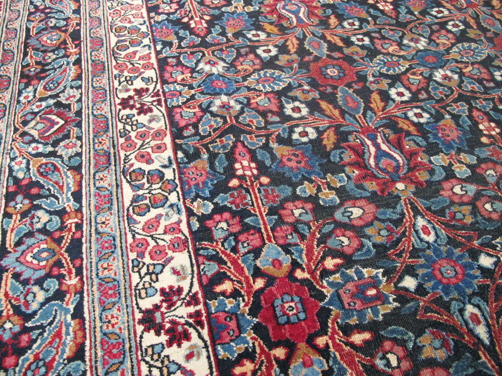 Vintage Persian Mashad Carpet, No.18203 - Gsblank