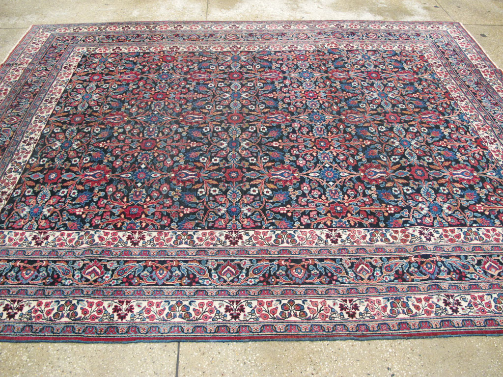 Vintage Persian Mashad Carpet, No.18203 - Gsblank