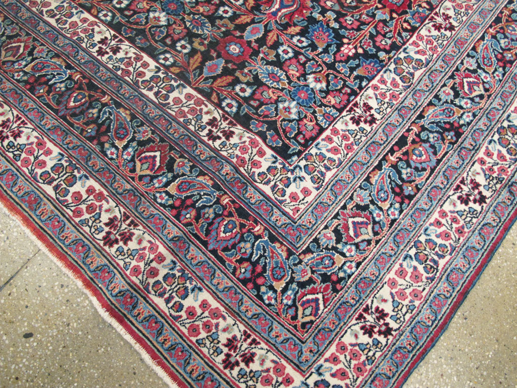 Vintage Persian Mashad Carpet, No.18203 - Gsblank