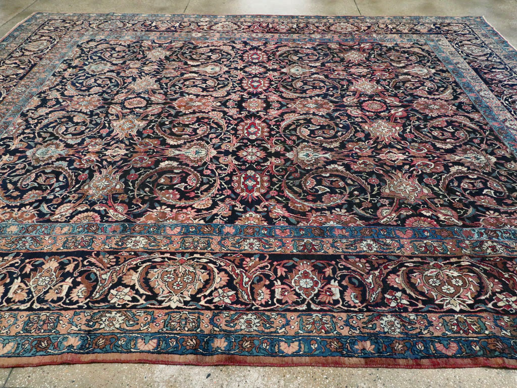 Antique Lavar Kerman Carpet, No.18208 - Gsblank