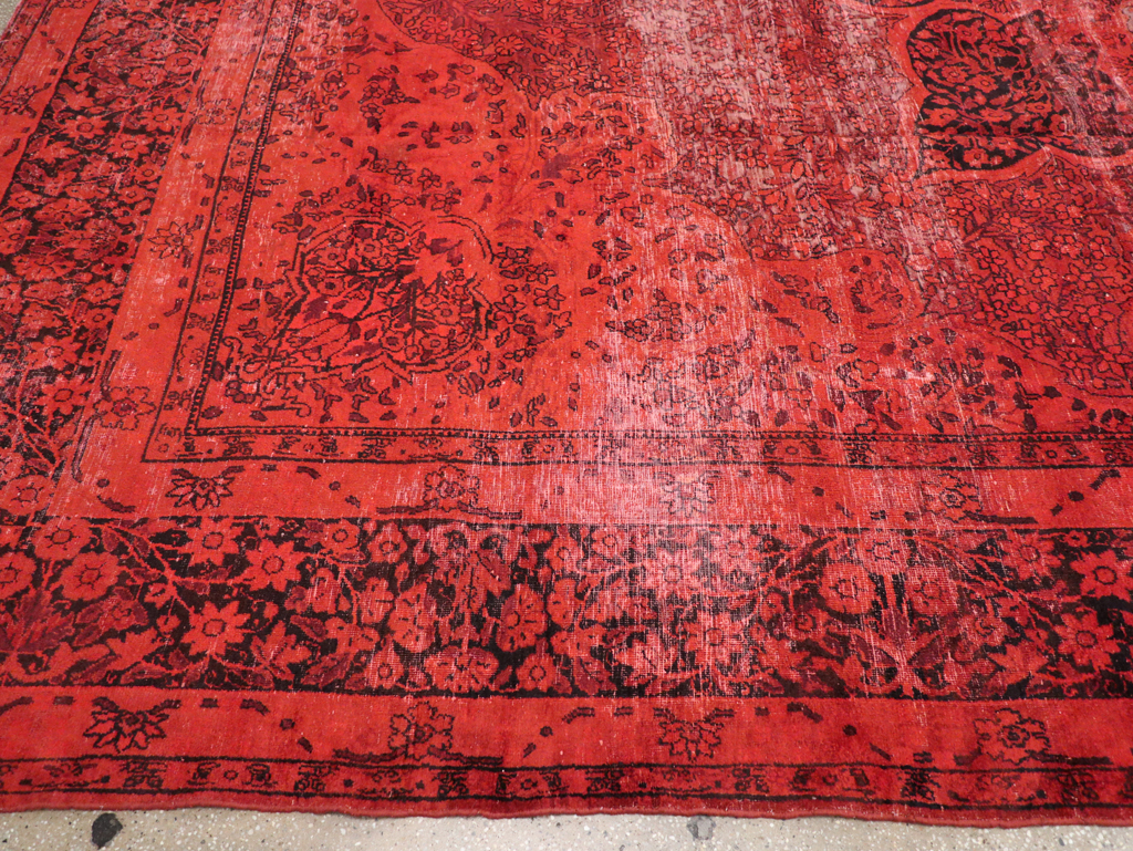 Antique Persian Lavar Kerman Over-dye Carpet, No.18209 - Gsblank