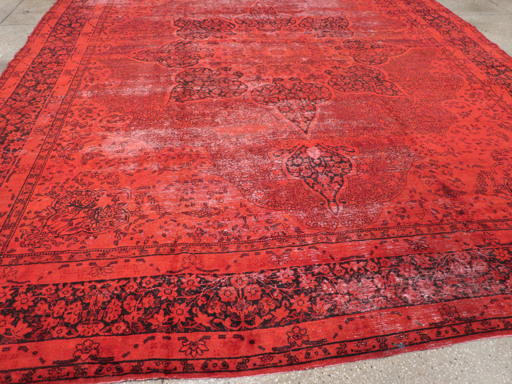 Antique Persian Lavar Kerman Over-dye Carpet, No.18209 - Gsblank
