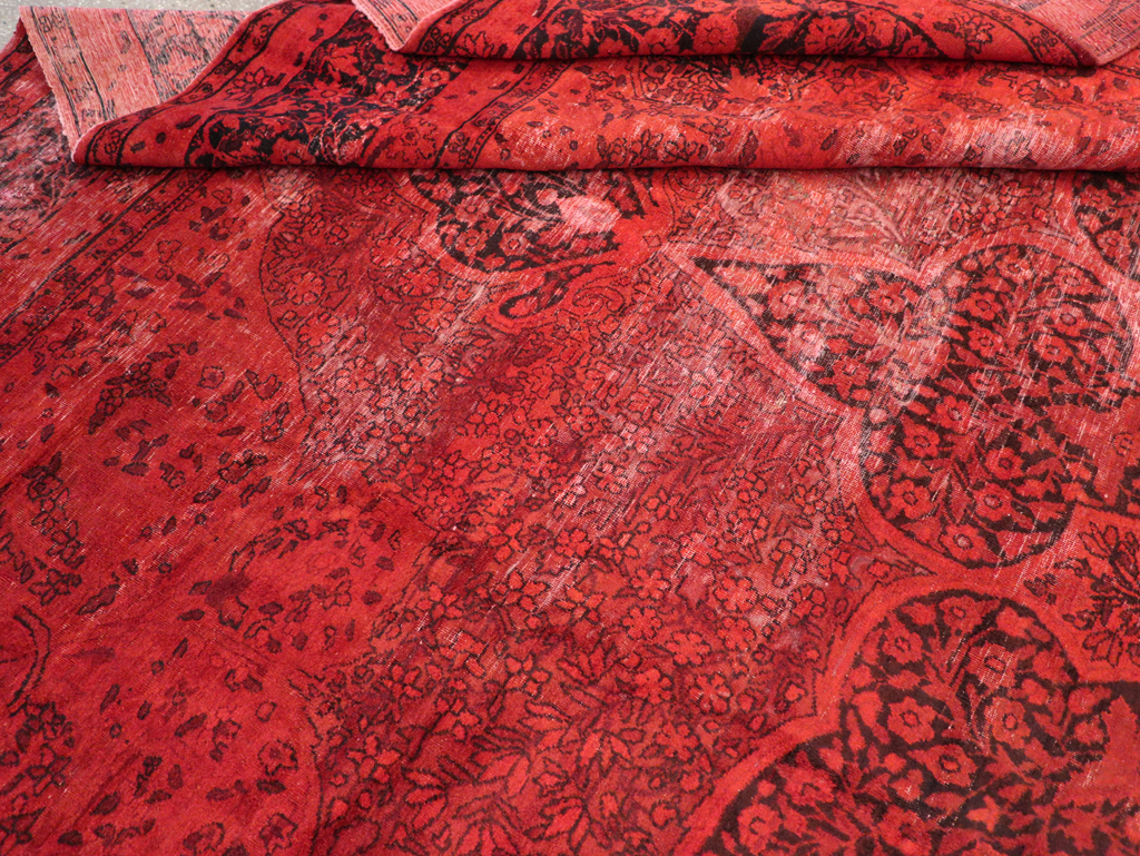 Antique Persian Lavar Kerman Over-dye Carpet, No.18209 - Gsblank