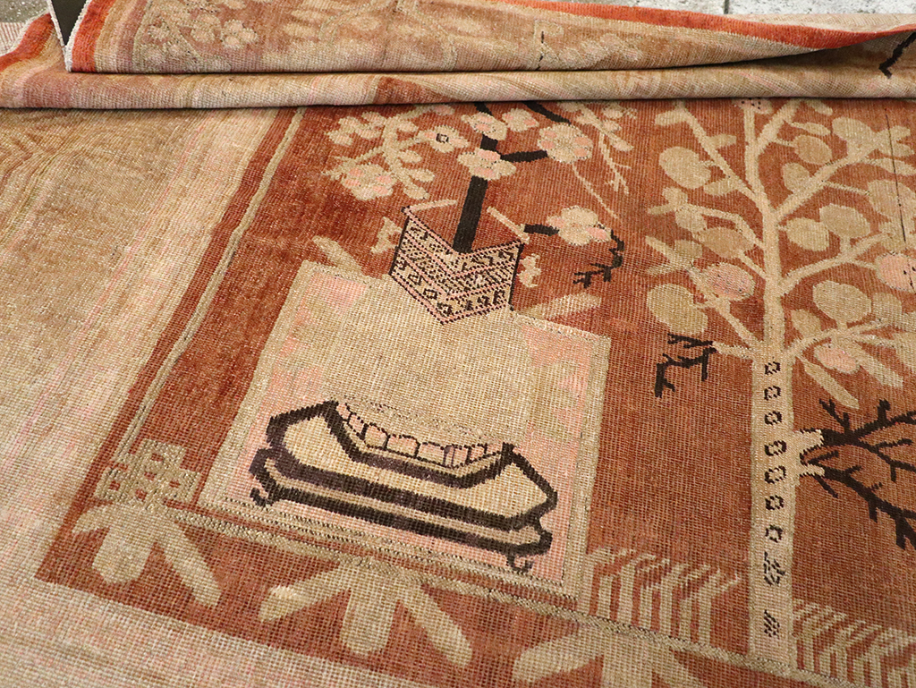 Vintage East Turkestan Khotan Carpet, No.18212 - Gsblank