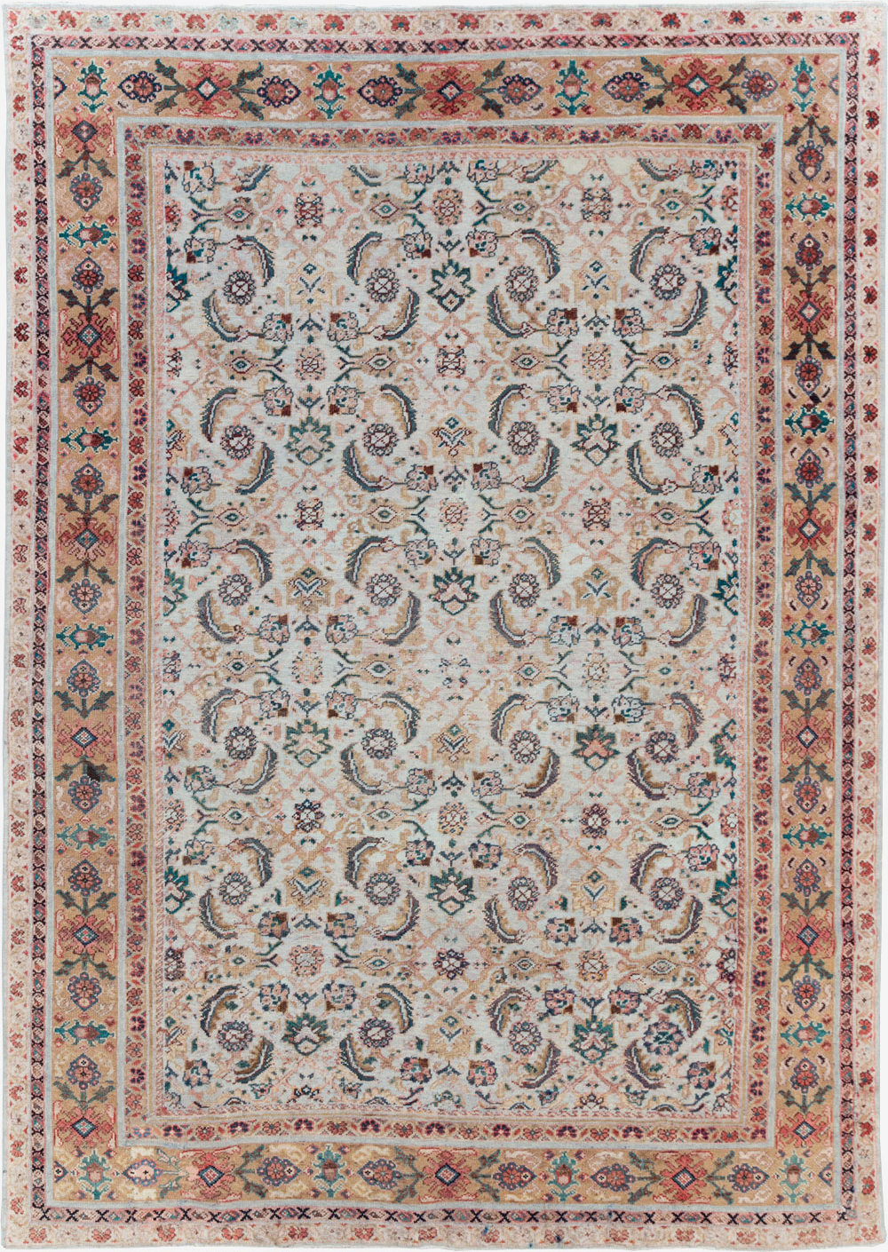 Vintage Persian Mahal Small Room Size Carpet, No.18221 - Gsblank