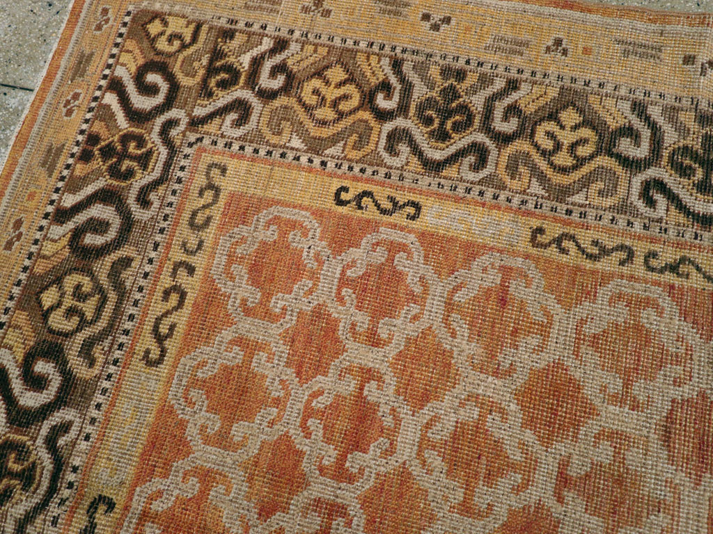 Vintage East Turkestan Khotan Carpet, No.18229 - Gsblank