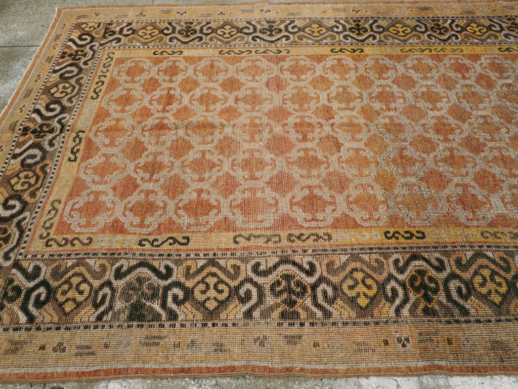Vintage East Turkestan Khotan Carpet, No.18229 - Gsblank