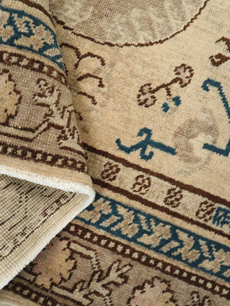 Antique East Turkestan Khotan Square Rug (Pair: 2 of 2), No.18246 - Gsblank