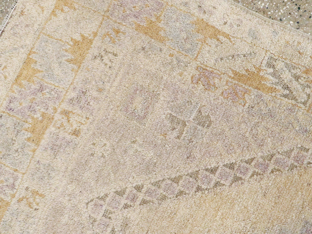 Vintage Turkish Oushak Rug, No.18319 - Gsblank