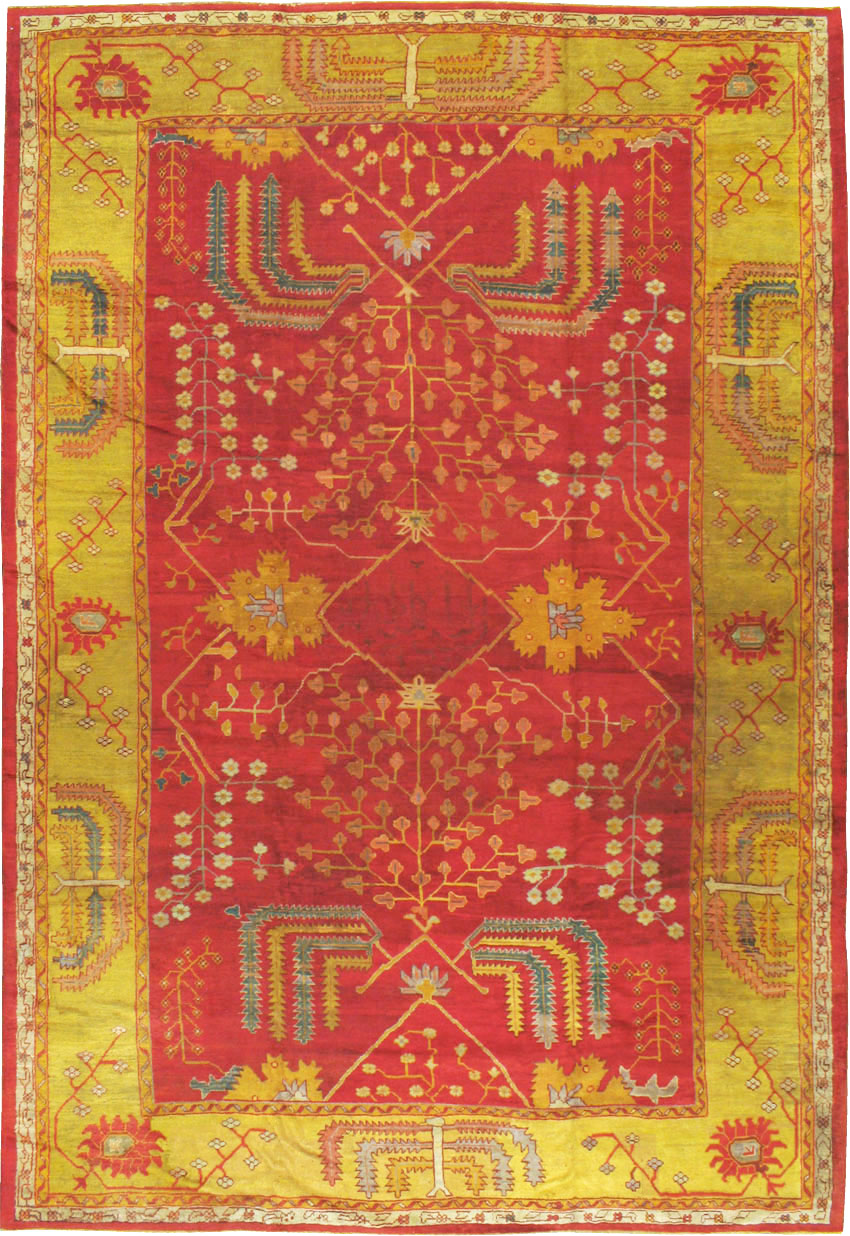 Antique Turkish Oushak Carpet, No.18352 - Gsblank