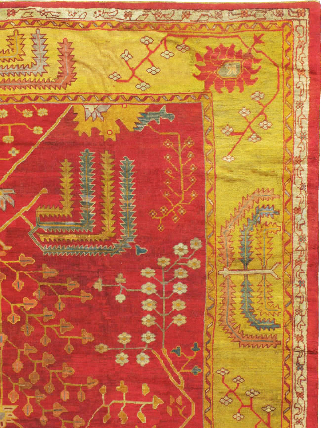 Antique Turkish Oushak Carpet, No.18352 - Gsblank