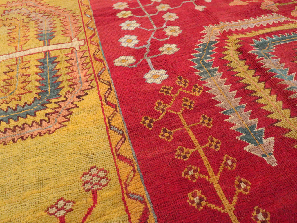 Antique Turkish Oushak Carpet, No.18352 - Gsblank