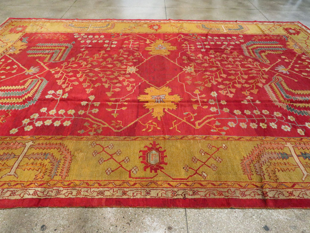 Antique Turkish Oushak Carpet, No.18352 - Gsblank