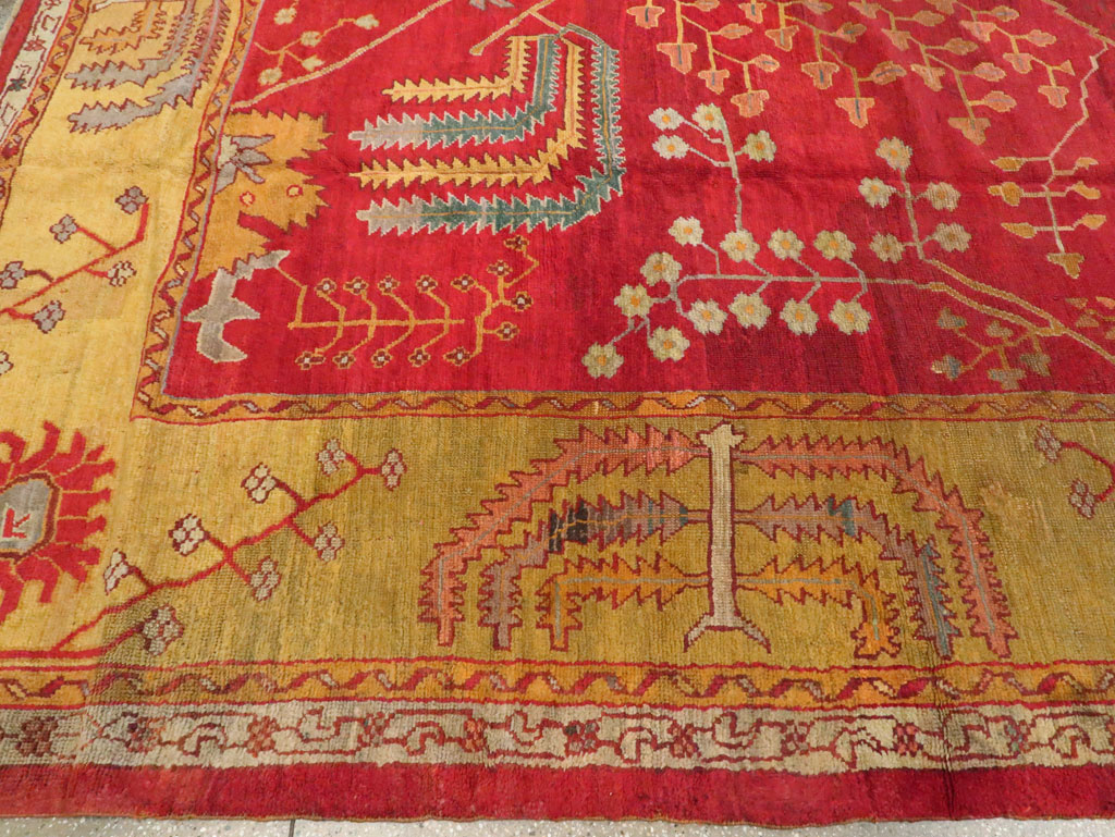Antique Turkish Oushak Carpet, No.18352 - Gsblank