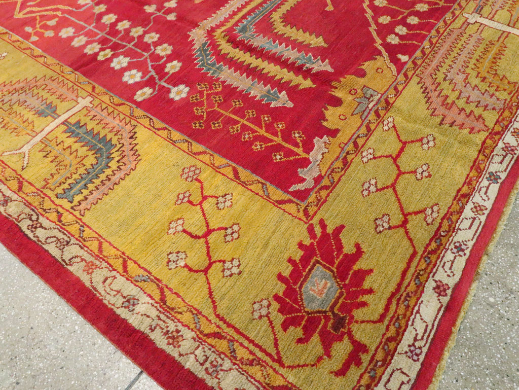 Antique Turkish Oushak Carpet, No.18352 - Gsblank