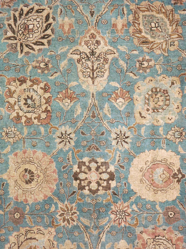 Vintage Persian Tabriz Room Size Carpet, No.18355 - Gsblank