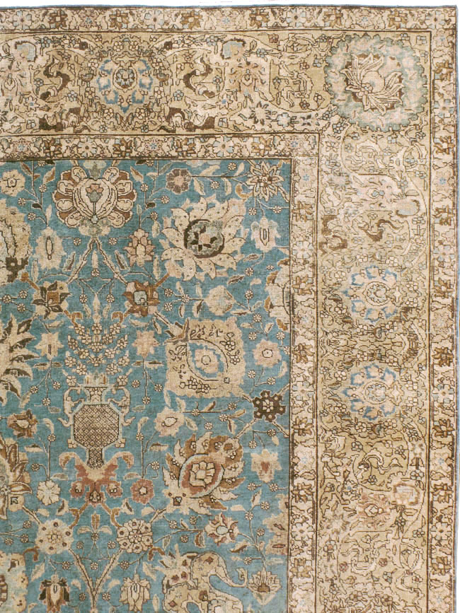 Vintage Persian Tabriz Room Size Carpet, No.18355 - Gsblank