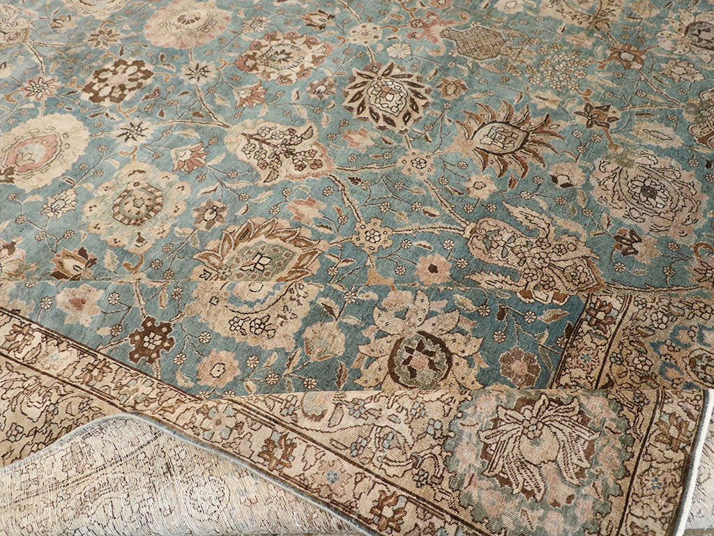 Vintage Persian Tabriz Room Size Carpet, No.18355 - Gsblank