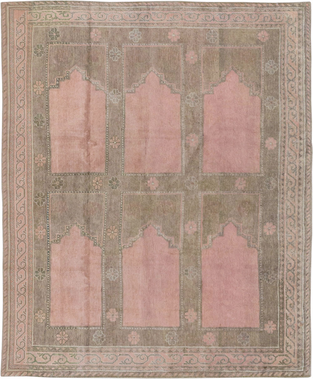 Vintage East Turkestan Khotan Accent Carpet, No.18360 - Gsblank