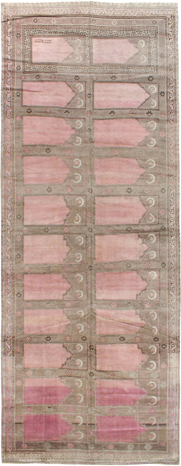 Antique East Turkestan Khotan Saph Carpet, No.18360 - Gsblank