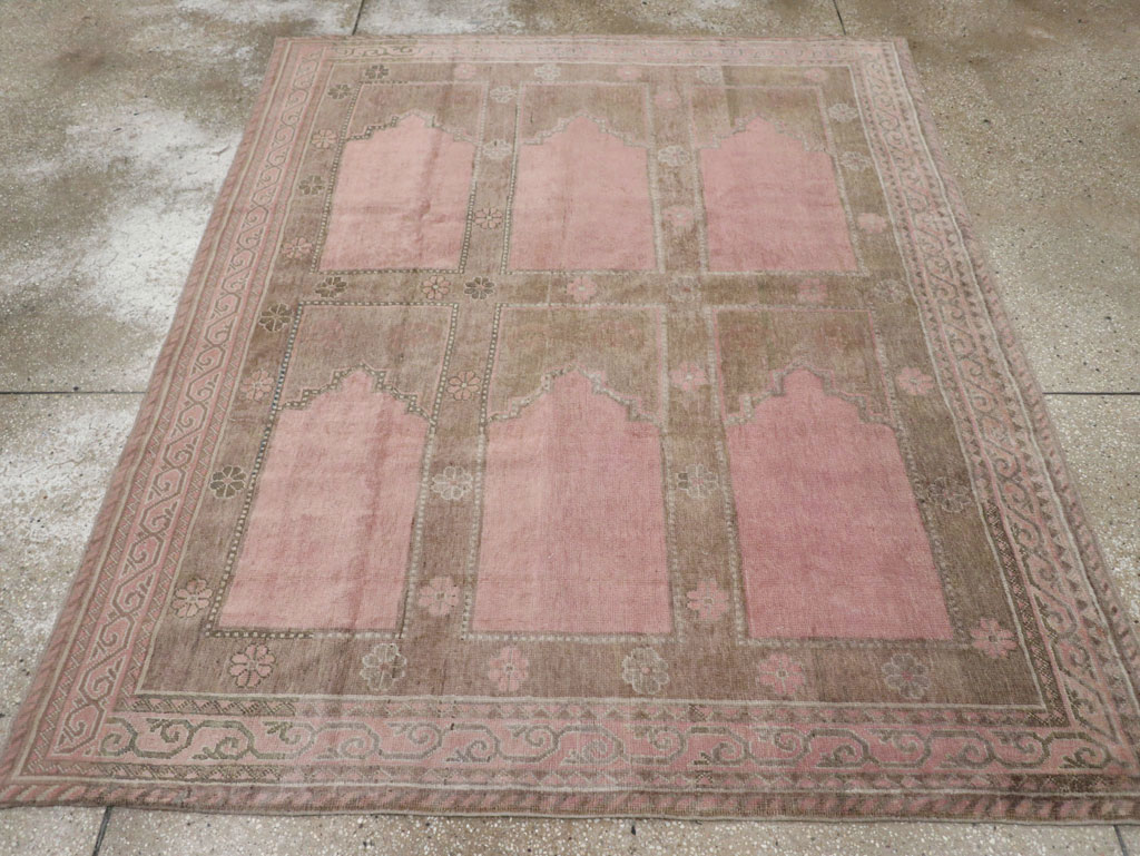 Vintage East Turkestan Khotan Accent Carpet, No.18360 - Gsblank