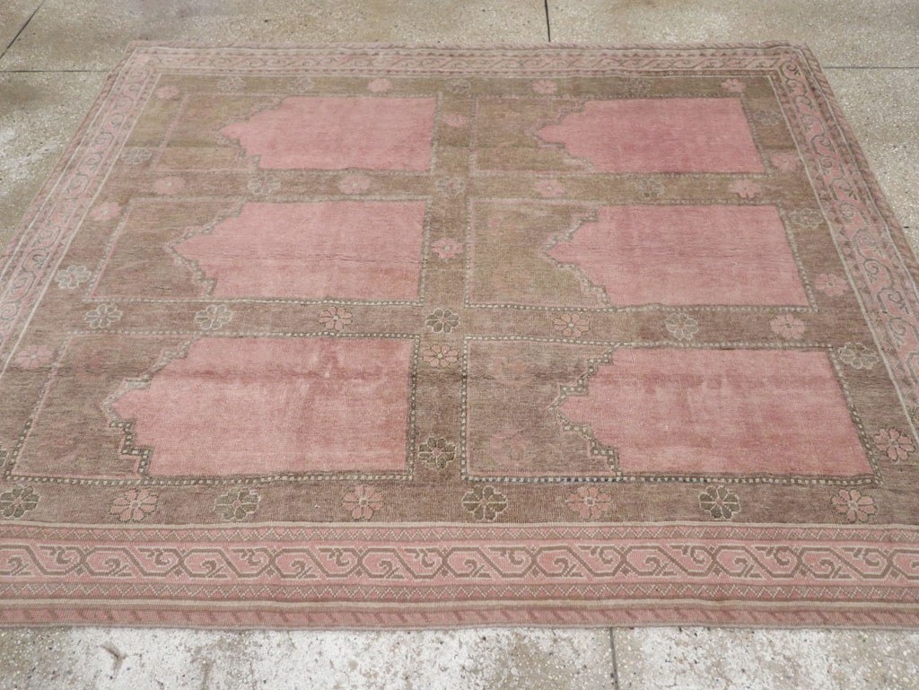 Vintage East Turkestan Khotan Accent Carpet, No.18360 - Gsblank