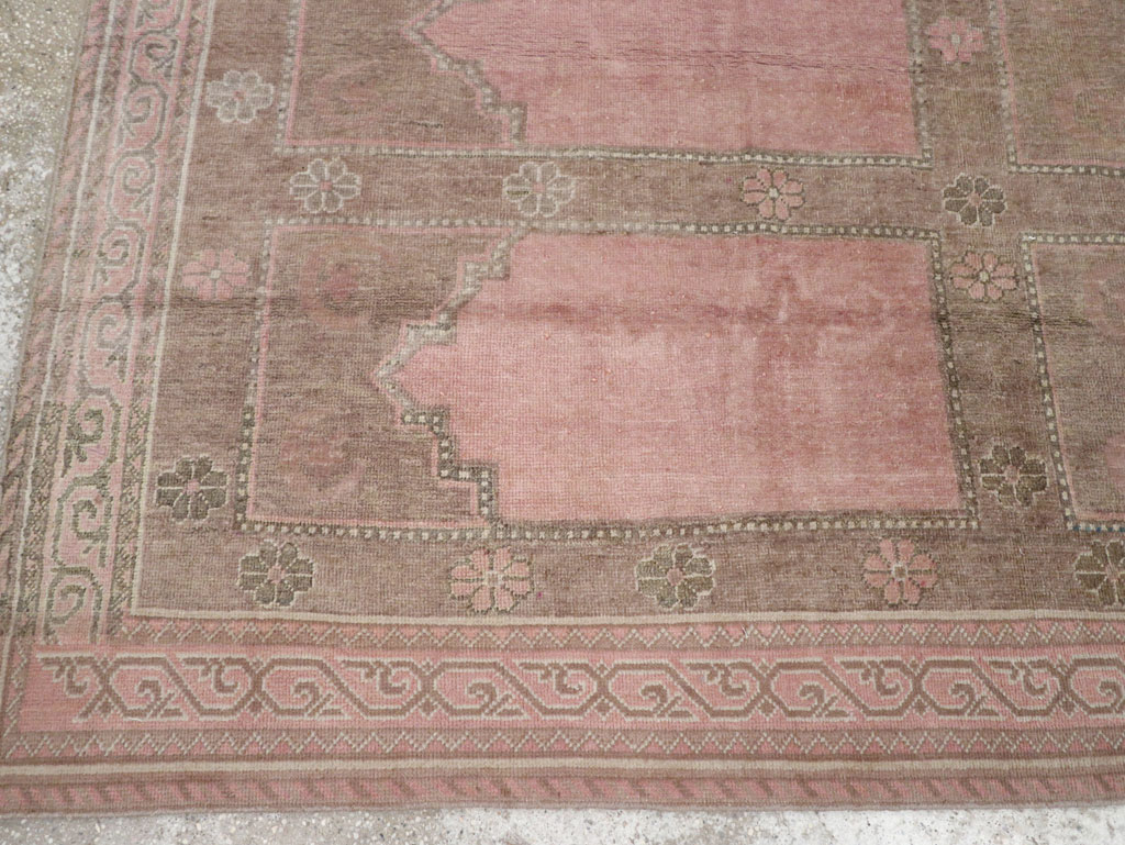 Vintage East Turkestan Khotan Accent Carpet, No.18360 - Gsblank