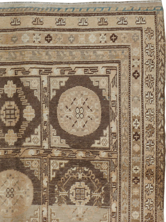 Vintage East Turkestan Khotan Carpet, No.18368 - Gsblank