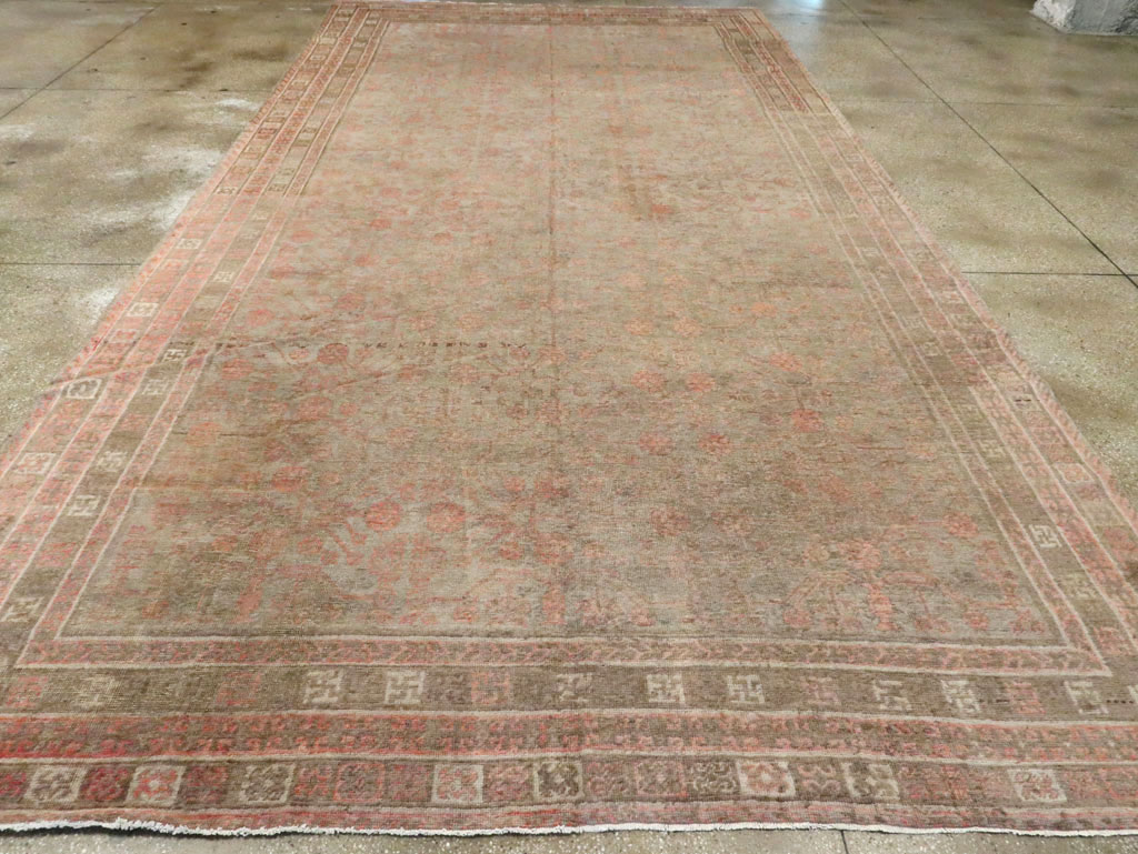 Vintage East Turkestan Khotan Carpet, No.18374 - Gsblank