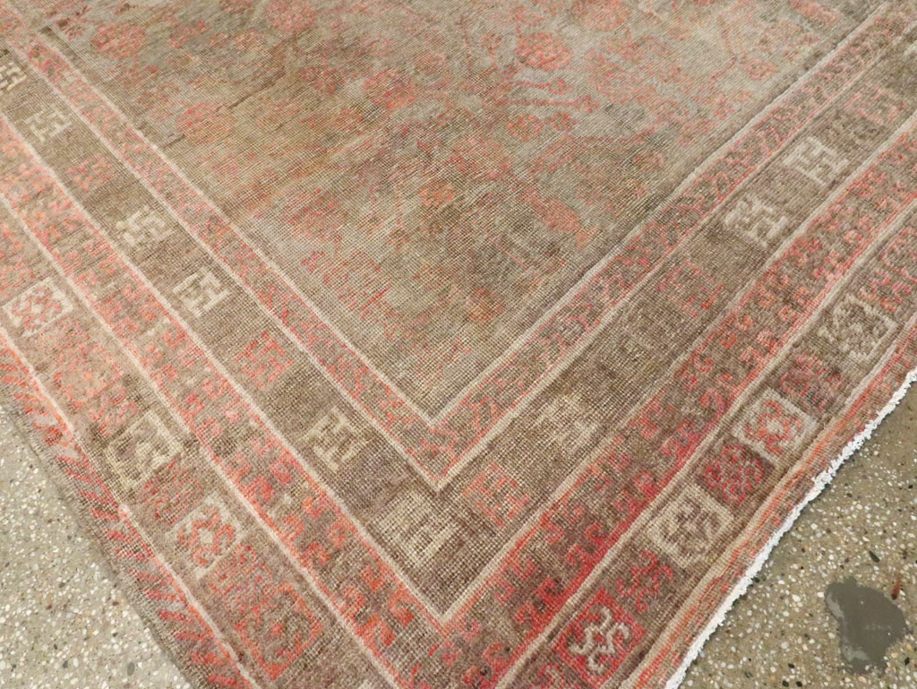 Vintage East Turkestan Khotan Gallery Carpet, No.18374 - Gsblank