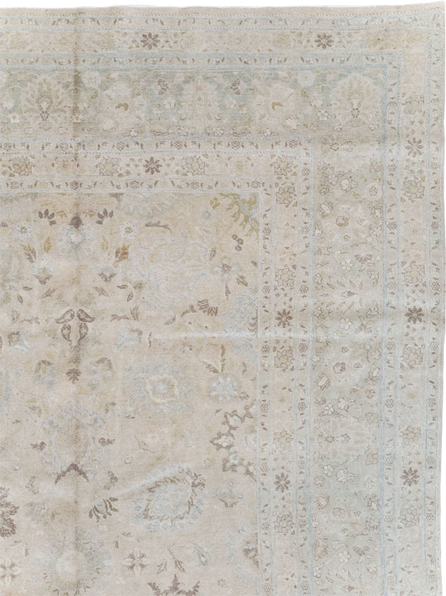 Vintage Persian Tabriz Large Room Size Carpet, No.18381 - Gsblank