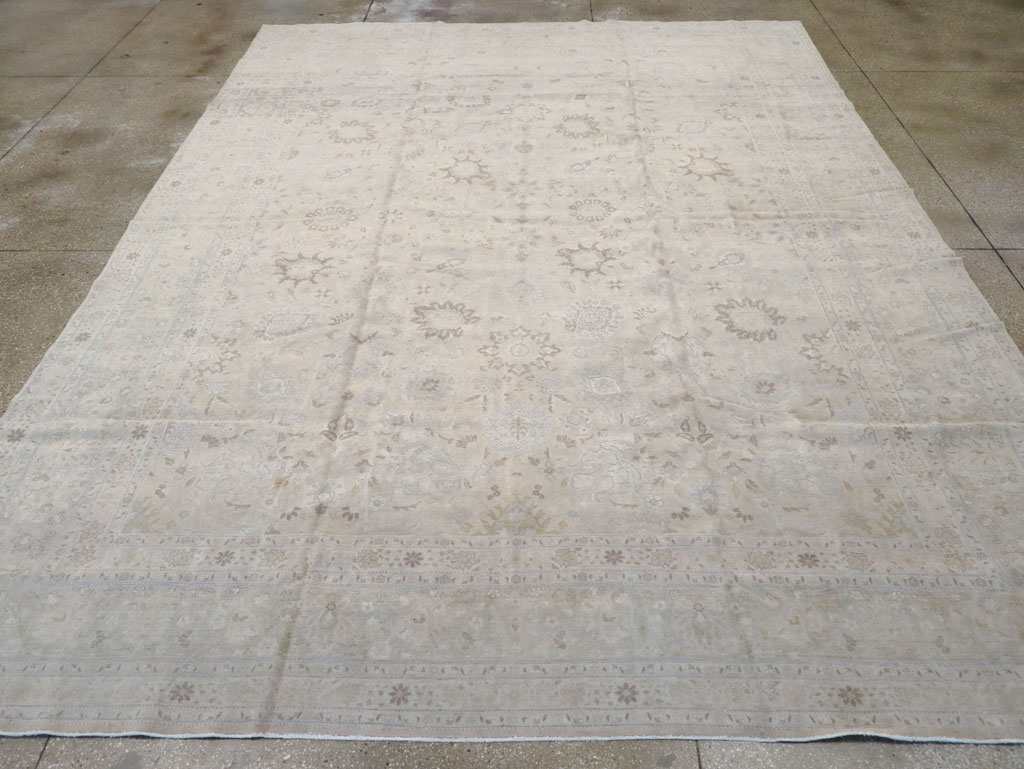 Vintage Persian Tabriz Large Room Size Carpet, No.18381 - Gsblank