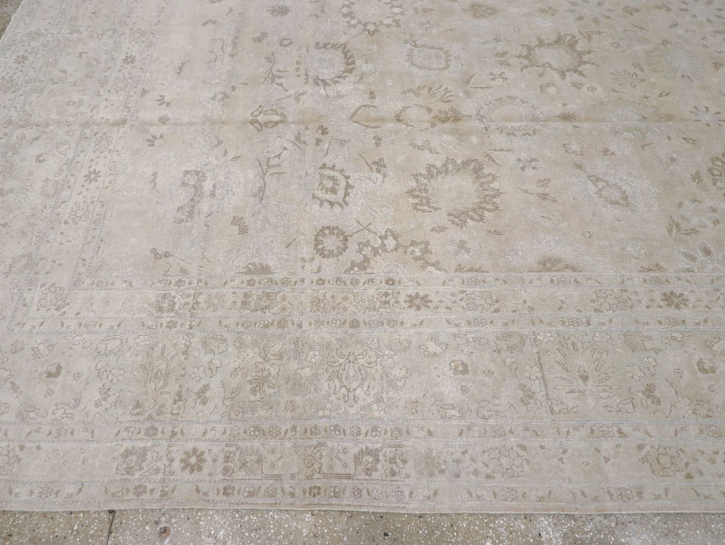 Vintage Persian Tabriz Large Room Size Carpet, No.18381 - Gsblank