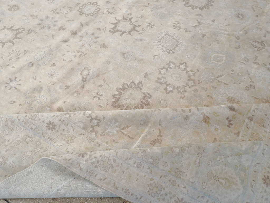 Vintage Persian Tabriz Large Room Size Carpet, No.18381 - Gsblank