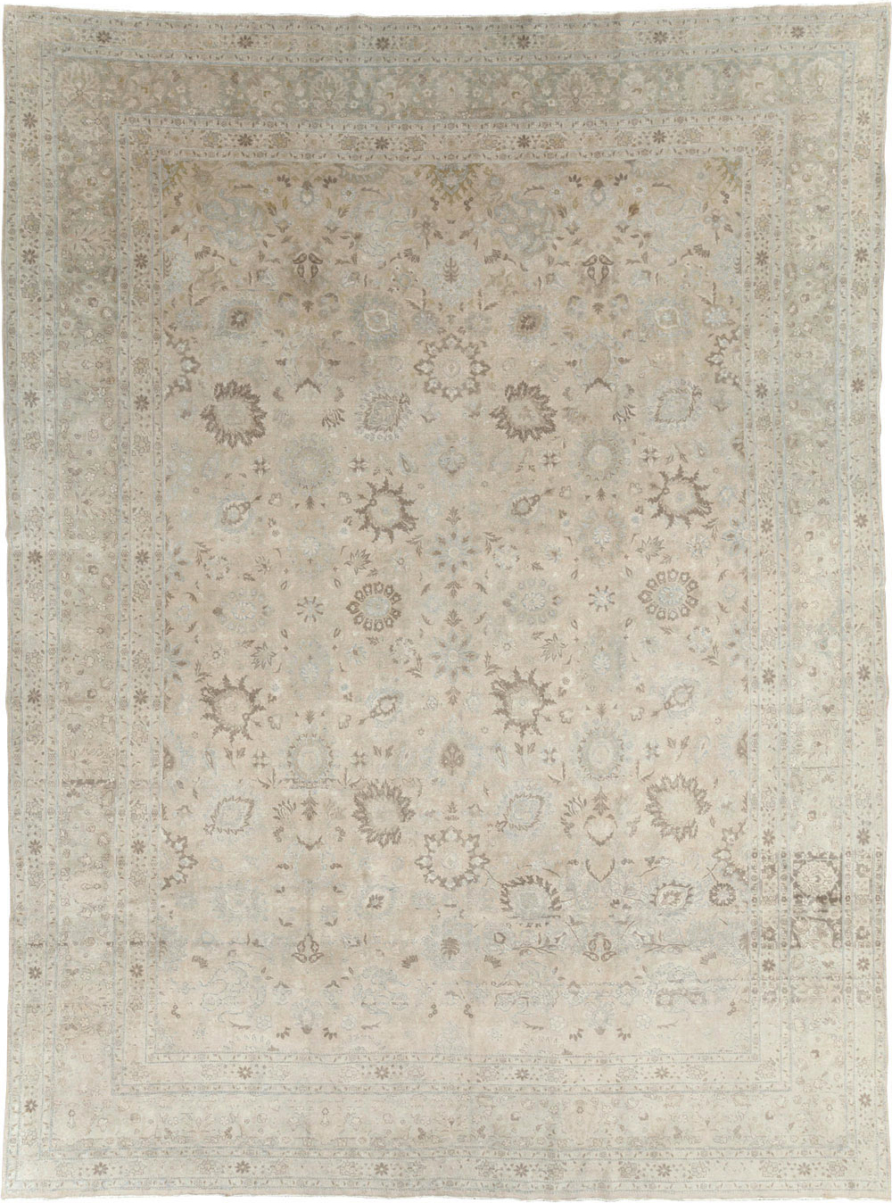 Vintage Persian Tabriz Large Room Size Carpet, No.18381 - Gsblank