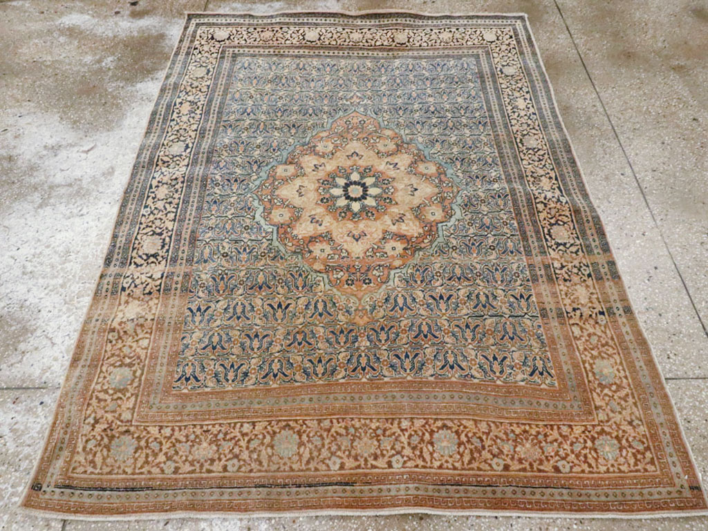 Antique Persian Tabriz Hagi Jalili Rug, No.18384 - Gsblank