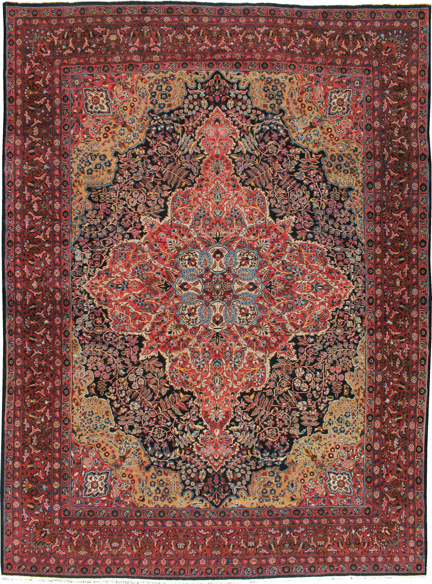 Antique Persian Sarouk Carpet, No.18387 - Gsblank