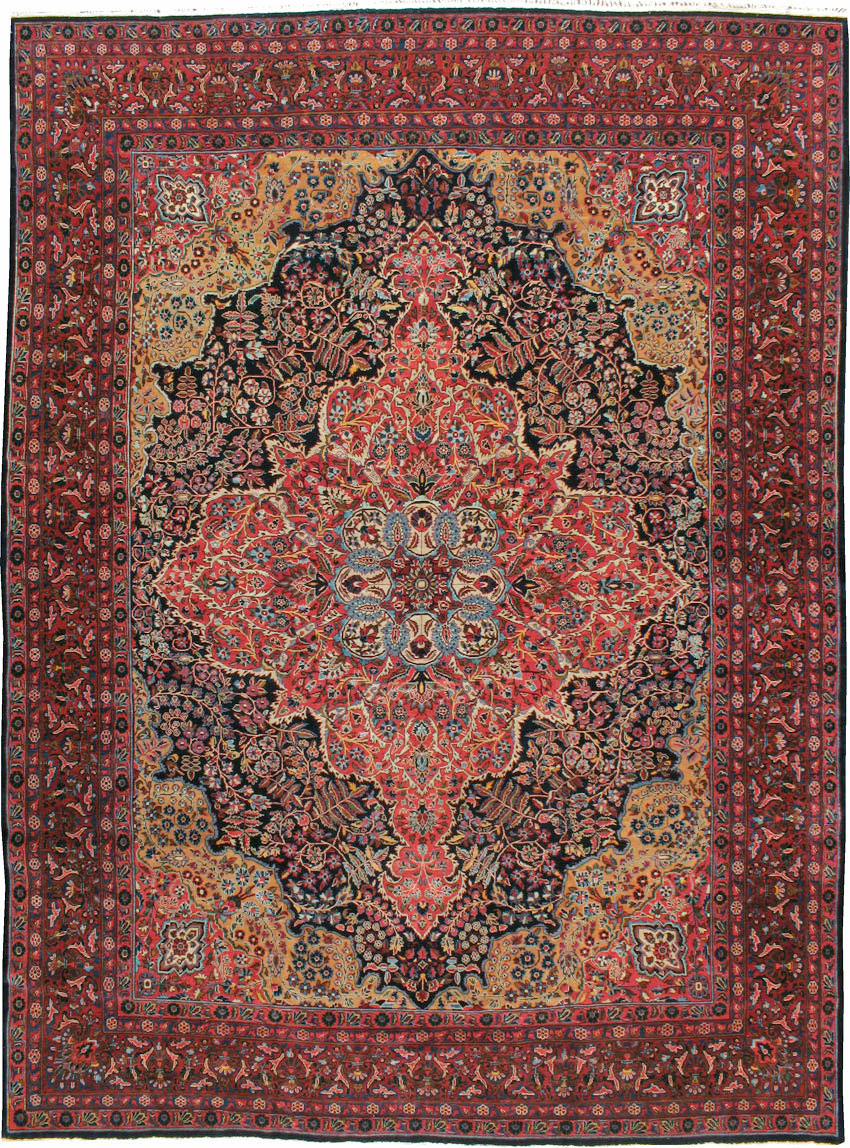 Antique Persian Sarouk Carpet, No.18387 - Gsblank