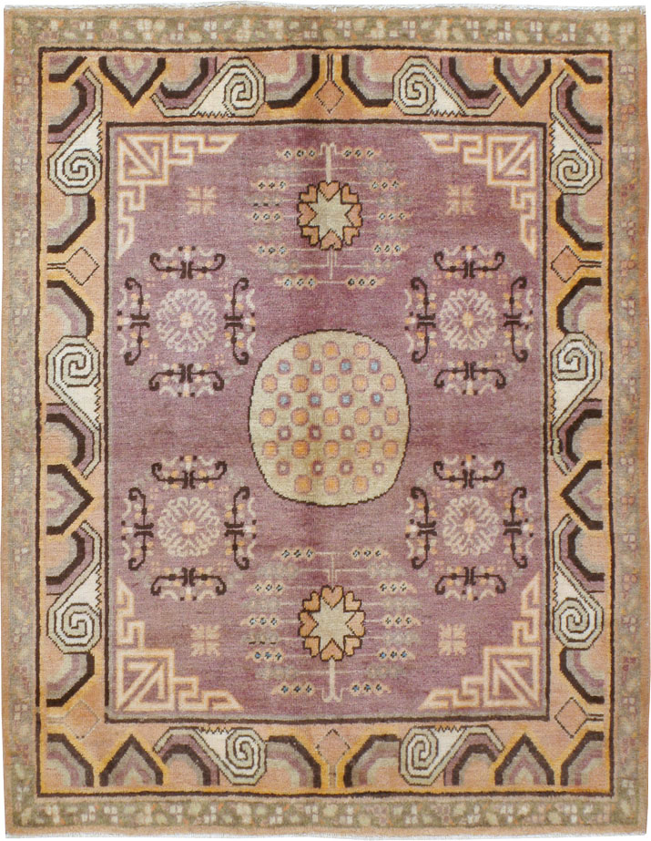 Antique East Turkestan Khotan Square Carpet, No.18401 - Gsblank