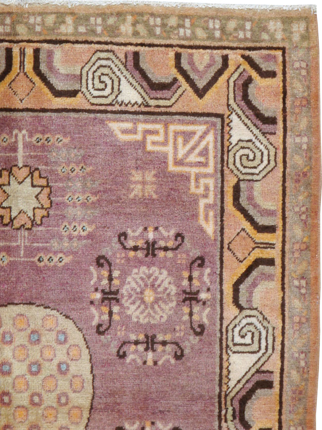 Antique East Turkestan Khotan Square Carpet, No.18401 - Gsblank