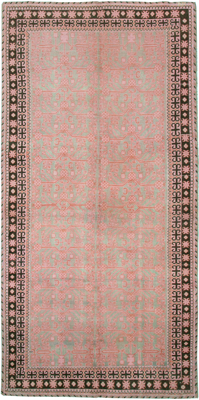 Vintage East Turkestan Khotan Carpet, No.18409 - Gsblank