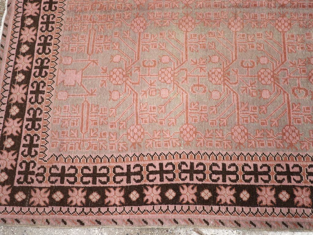 Vintage East Turkestan Khotan Carpet, No.18409 - Gsblank
