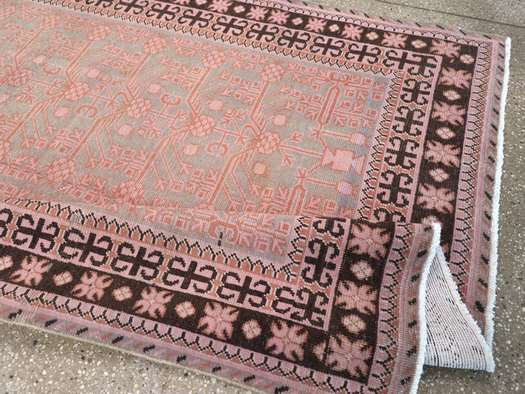 Vintage East Turkestan Khotan Carpet, No.18409 - Gsblank